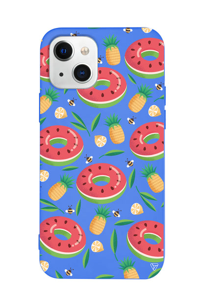 Ananas Donut Lansman Model İçi Kadife Silikon Telefon Kılıfı