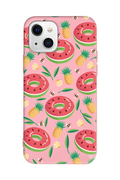 Ananas Donut Lansman Model İçi Kadife Silikon Telefon Kılıfı – Plus Serisine Özel