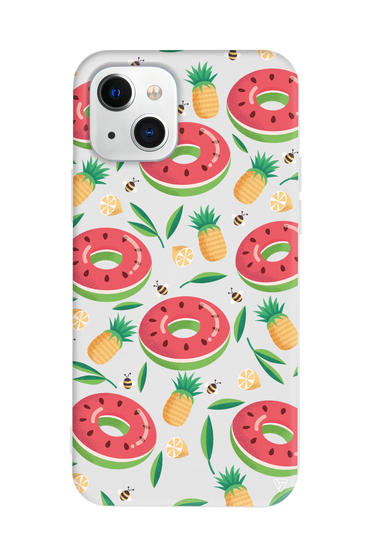 Ananas Donut Lansman Model İçi Kadife Silikon Telefon Kılıfı