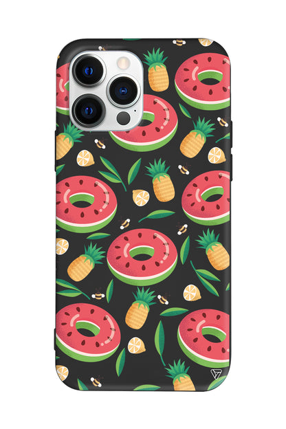 Ananas Donut Lansman Model İçi Kadife Silikon Telefon Kılıfı
