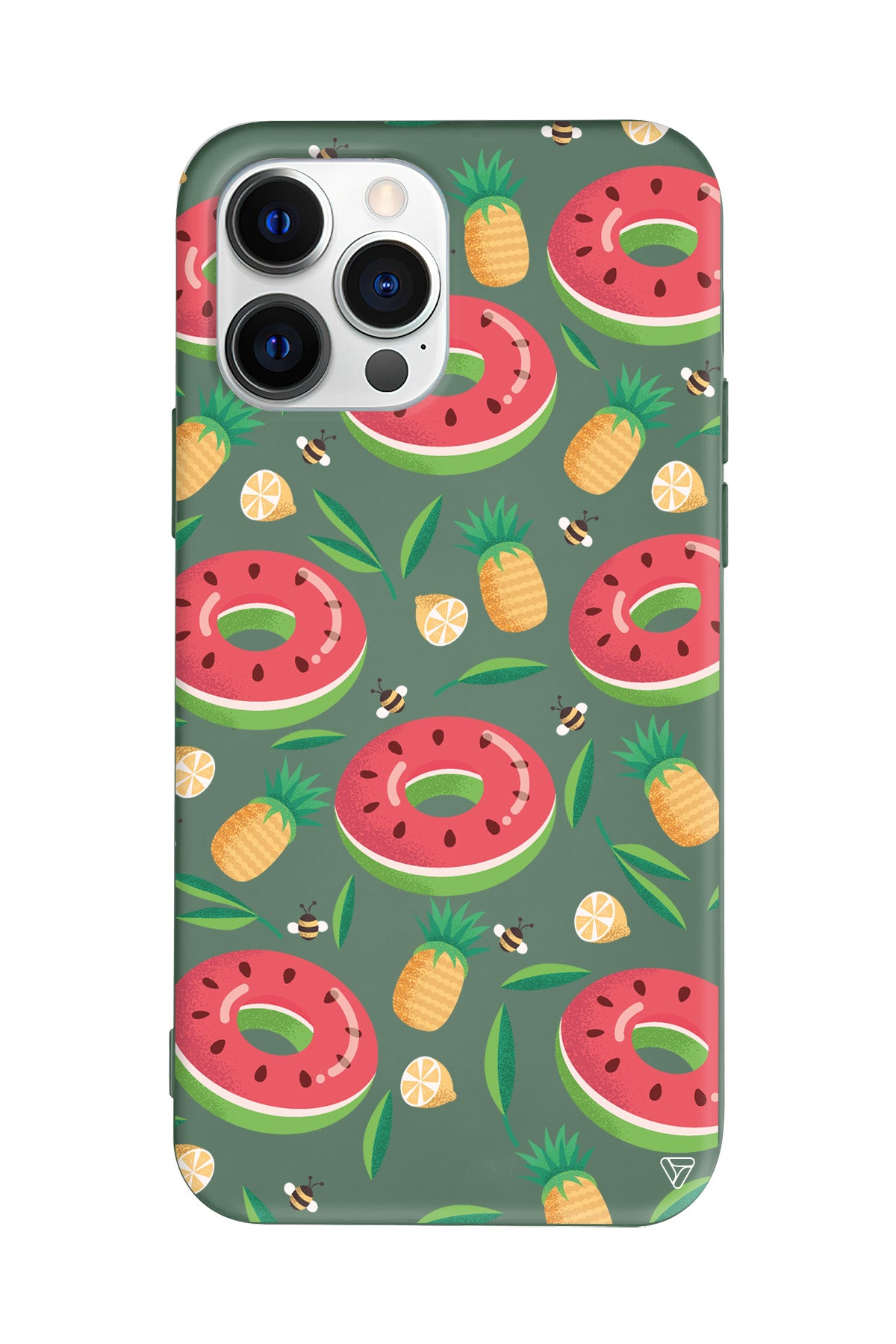 Ananas Donut Lansman Model İçi Kadife Silikon Telefon Kılıfı