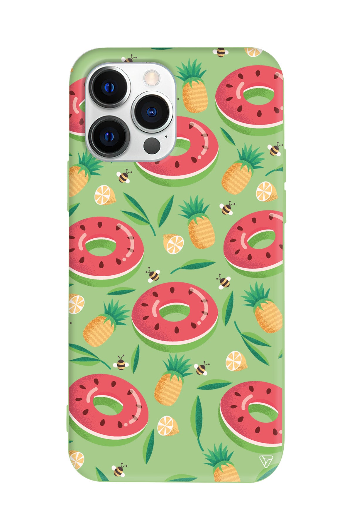 Ananas Donut Lansman Model İçi Kadife Silikon Telefon Kılıfı