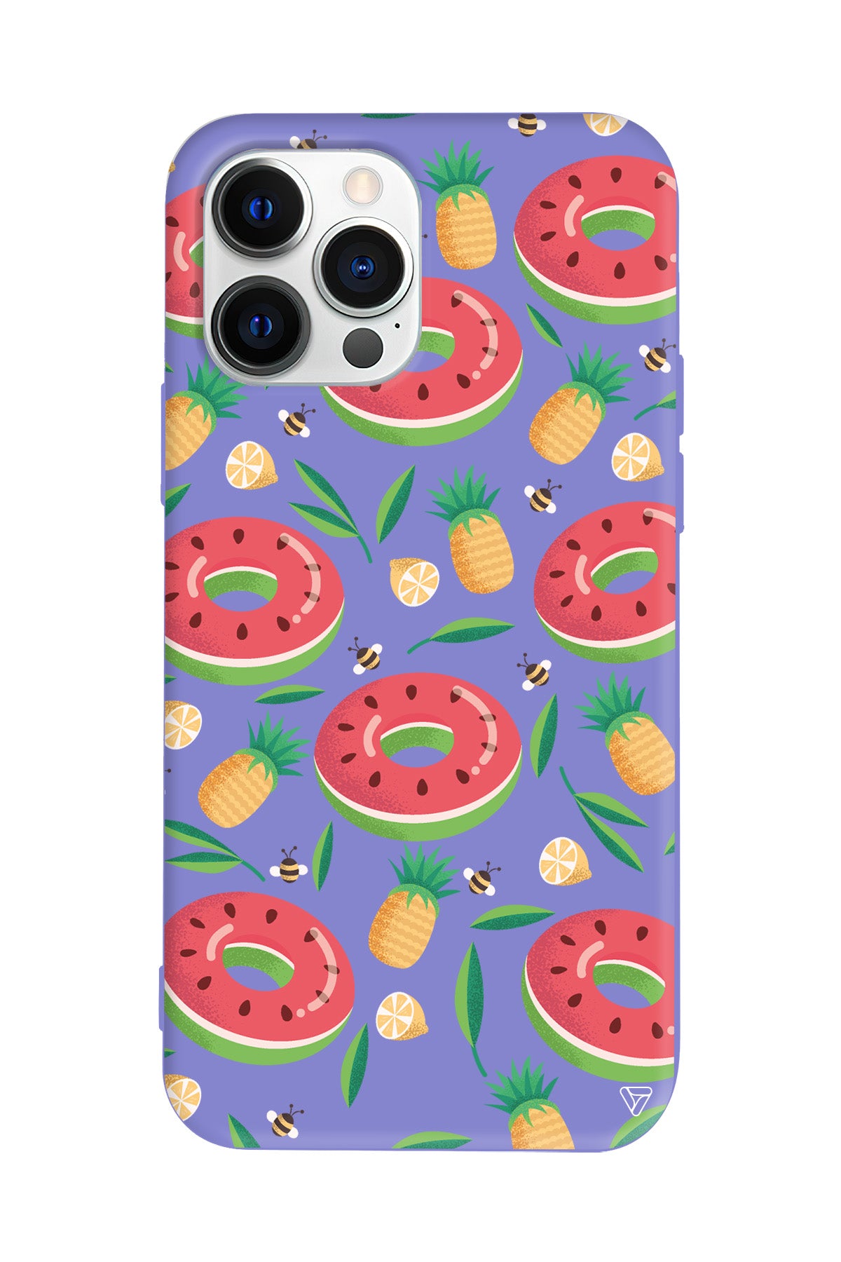 Ananas Donut Lansman Model İçi Kadife Silikon Telefon Kılıfı