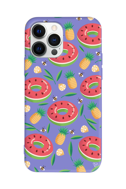 Ananas Donut Lansman Model İçi Kadife Silikon Telefon Kılıfı