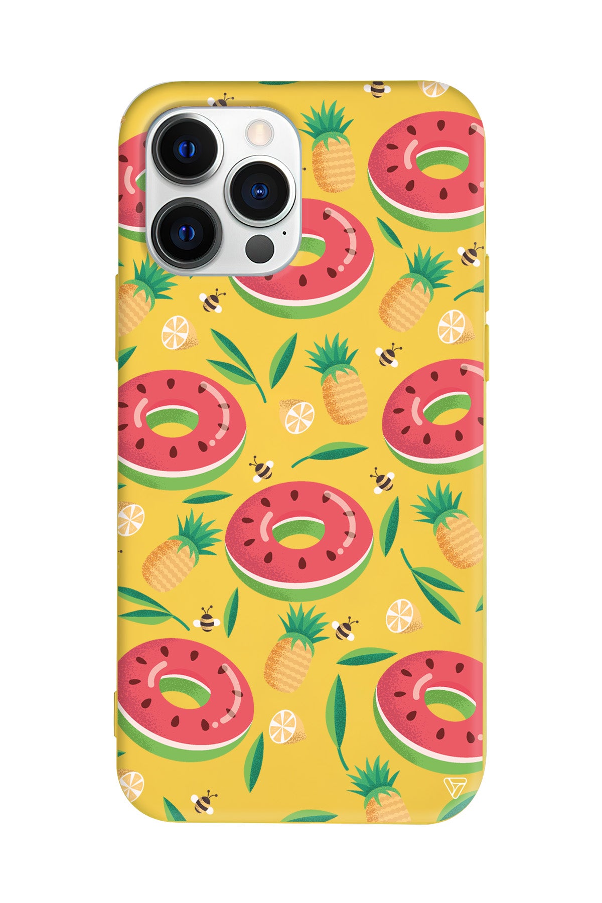 Ananas Donut Lansman Model İçi Kadife Silikon Telefon Kılıfı