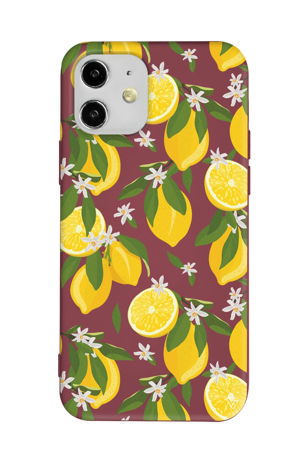 Limon Dilimleri Lansman Model İçi Kadife Silikon Telefon Kılıfı