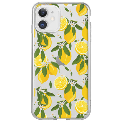 Limon Dilimleri Lansman Model İçi Kadife Silikon Telefon Kılıfı