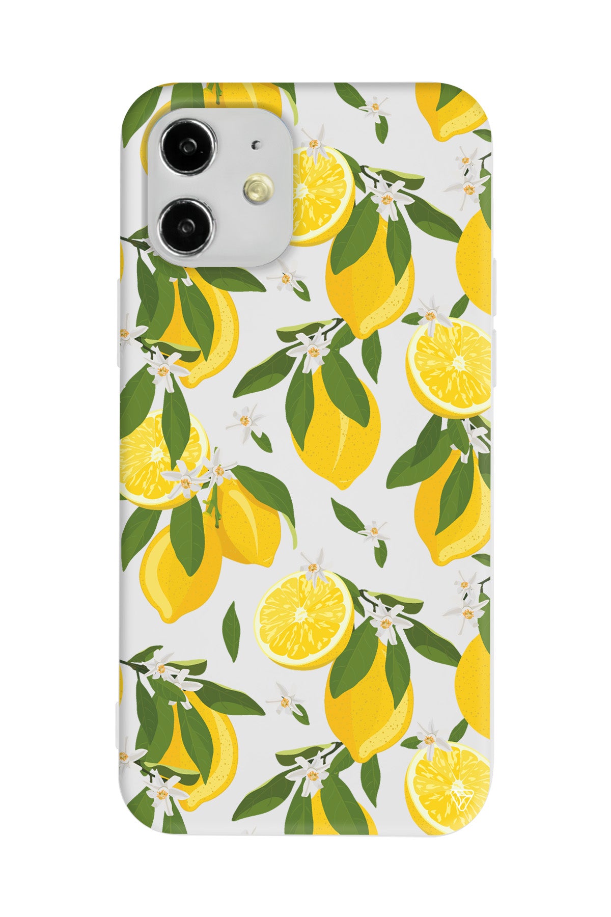 Limon Dilimleri Lansman Model İçi Kadife Silikon Telefon Kılıfı