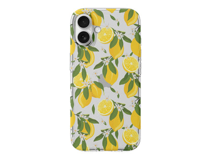 Limon Dilimleri Lansman Model İçi Kadife Silikon Telefon Kılıfı