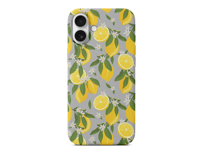 Limon Dilimleri Lansman Model İçi Kadife Silikon Telefon Kılıfı