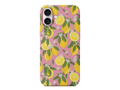 Limon Dilimleri Lansman Model İçi Kadife Silikon Telefon Kılıfı