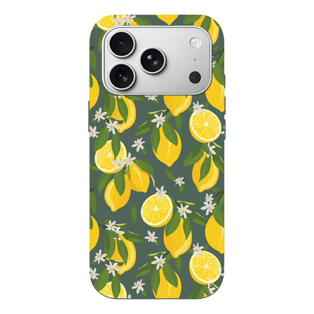 Limon Dilimleri Lansman Model İçi Kadife Silikon Telefon Kılıfı