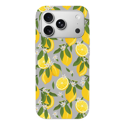 Limon Dilimleri Lansman Model İçi Kadife Silikon Telefon Kılıfı