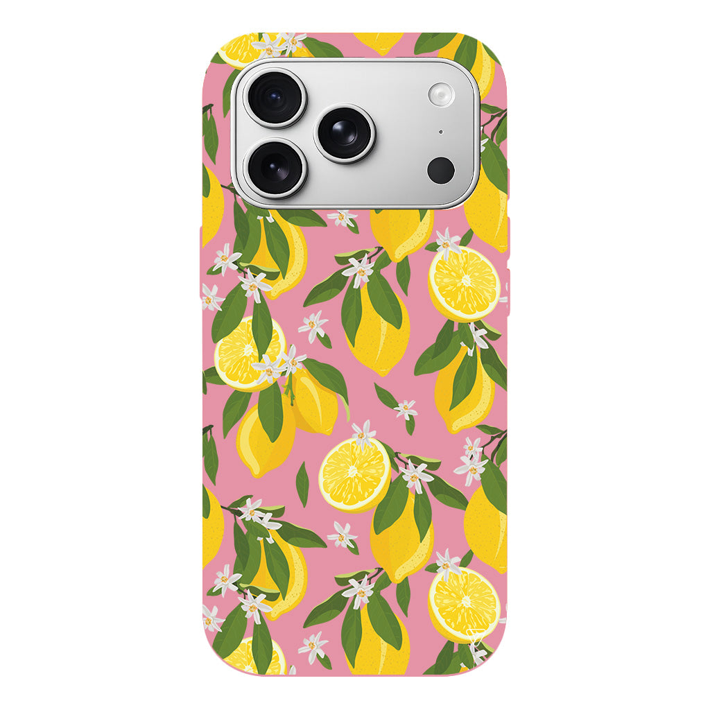 Limon Dilimleri Lansman Model İçi Kadife Silikon Telefon Kılıfı