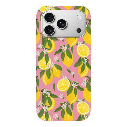 Limon Dilimleri Lansman Model İçi Kadife Silikon Telefon Kılıfı