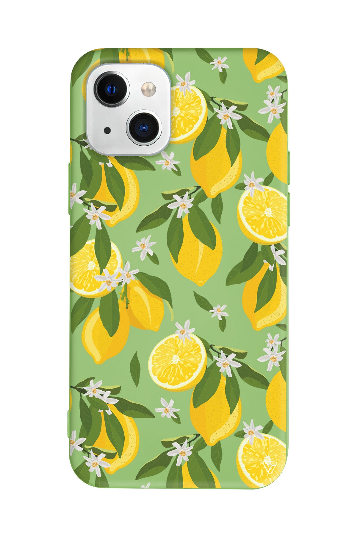 Limon Dilimleri Lansman Model İçi Kadife Silikon Telefon Kılıfı