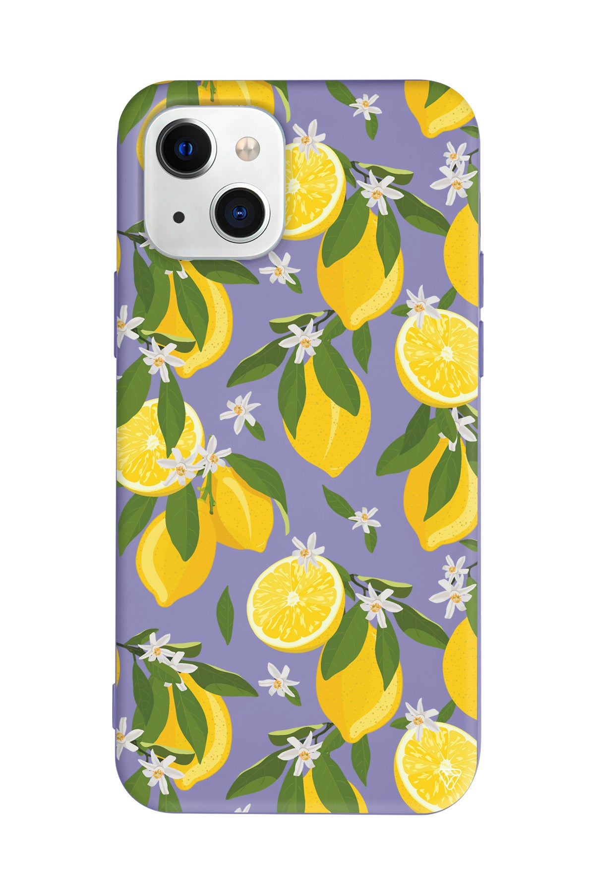 Limon Dilimleri Lansman Model İçi Kadife Silikon Telefon Kılıfı