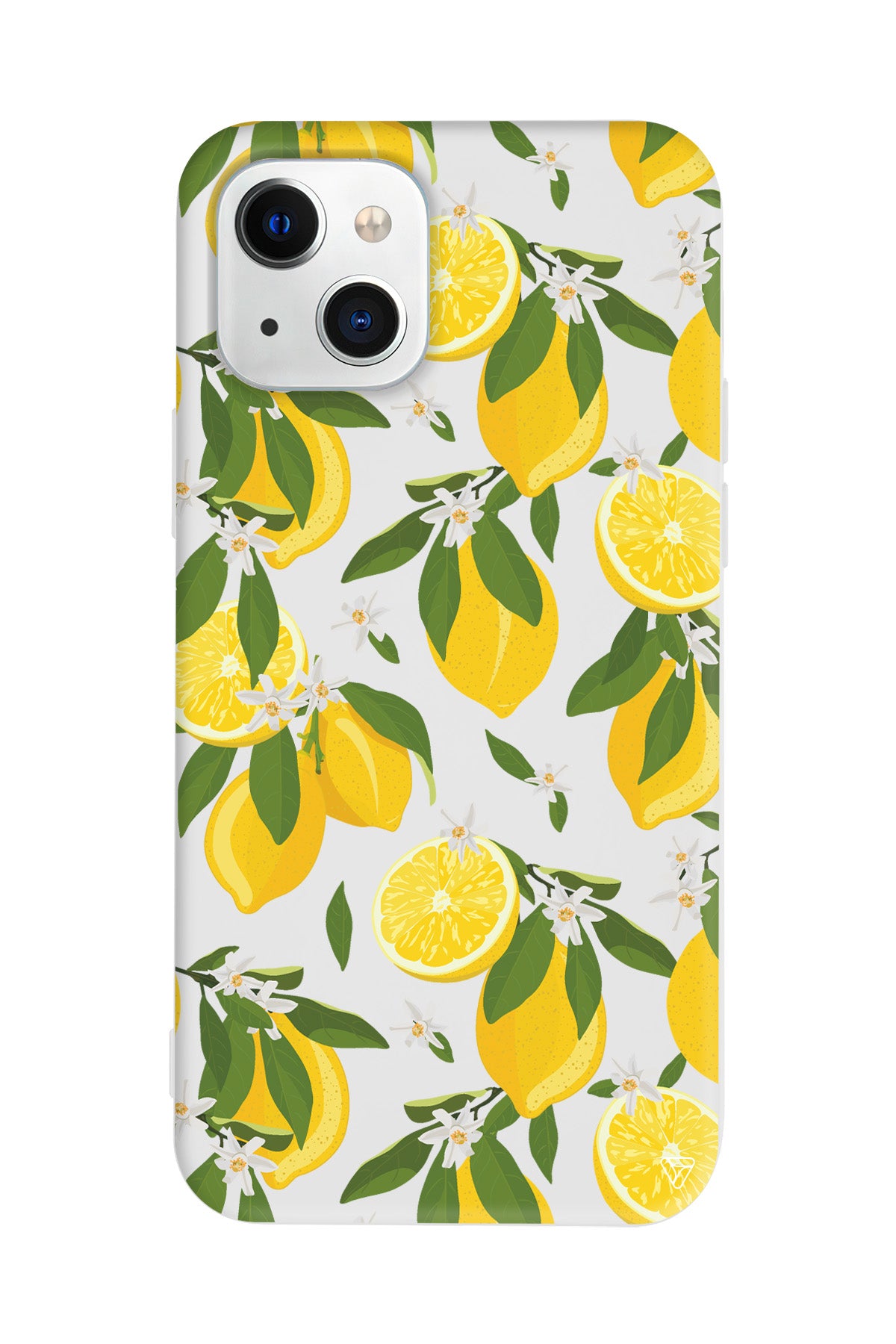 Limon Dilimleri Lansman Model İçi Kadife Silikon Telefon Kılıfı