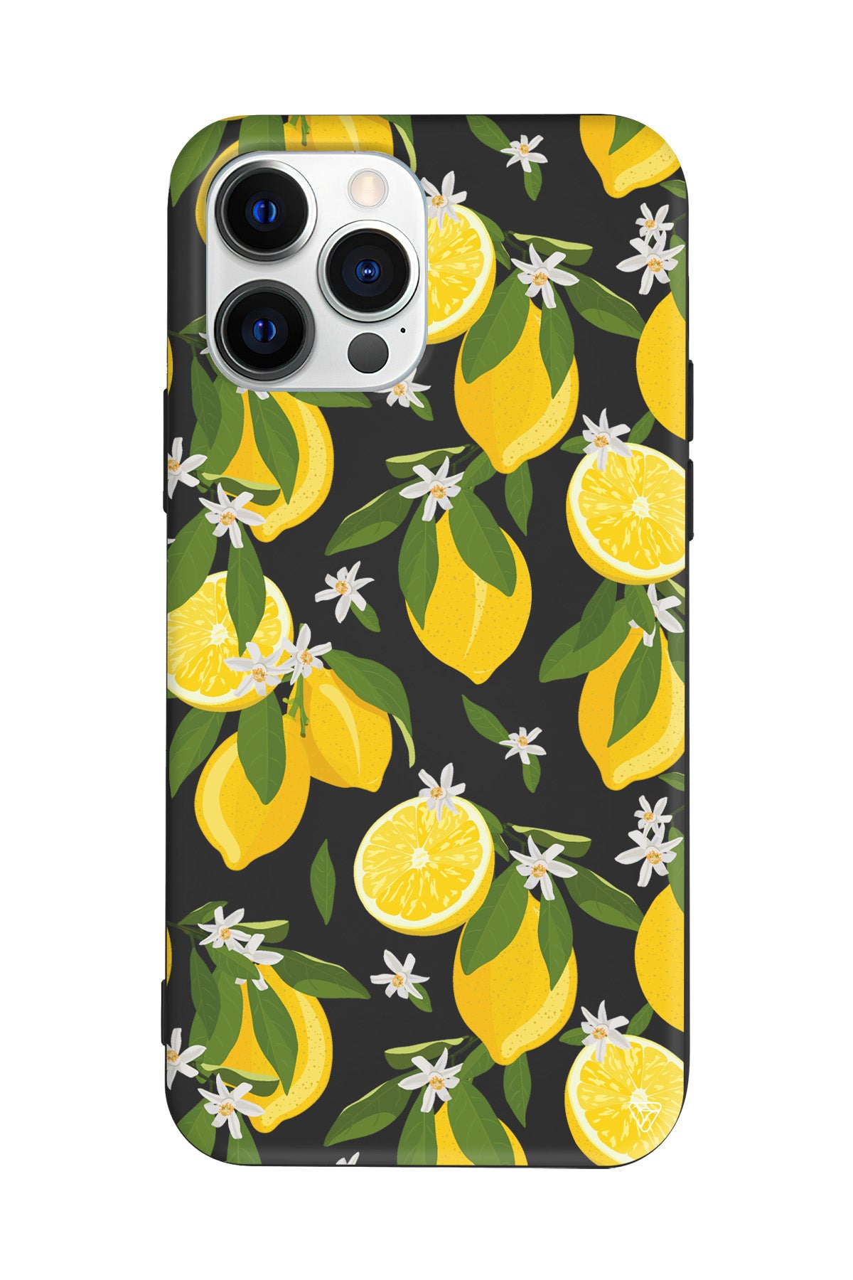 Limon Dilimleri Lansman Model İçi Kadife Silikon Telefon Kılıfı