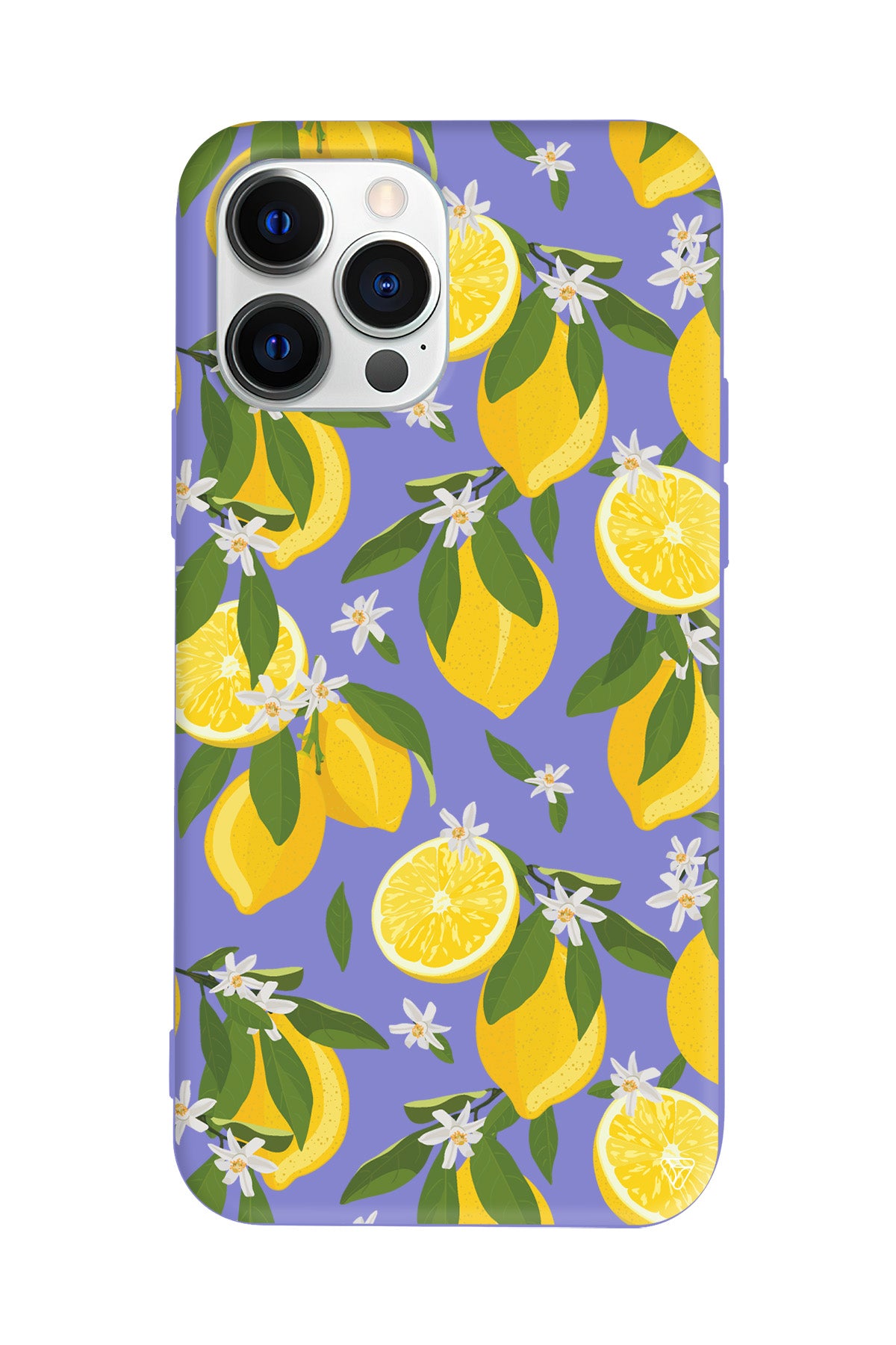 Limon Dilimleri Lansman Model İçi Kadife Silikon Telefon Kılıfı