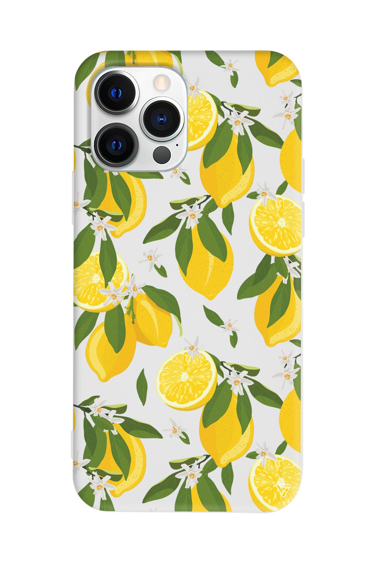 Limon Dilimleri Lansman Model İçi Kadife Silikon Telefon Kılıfı