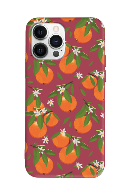 Portakal Bahcesi Lansman Model İçi Kadife Silikon Telefon Kılıfı