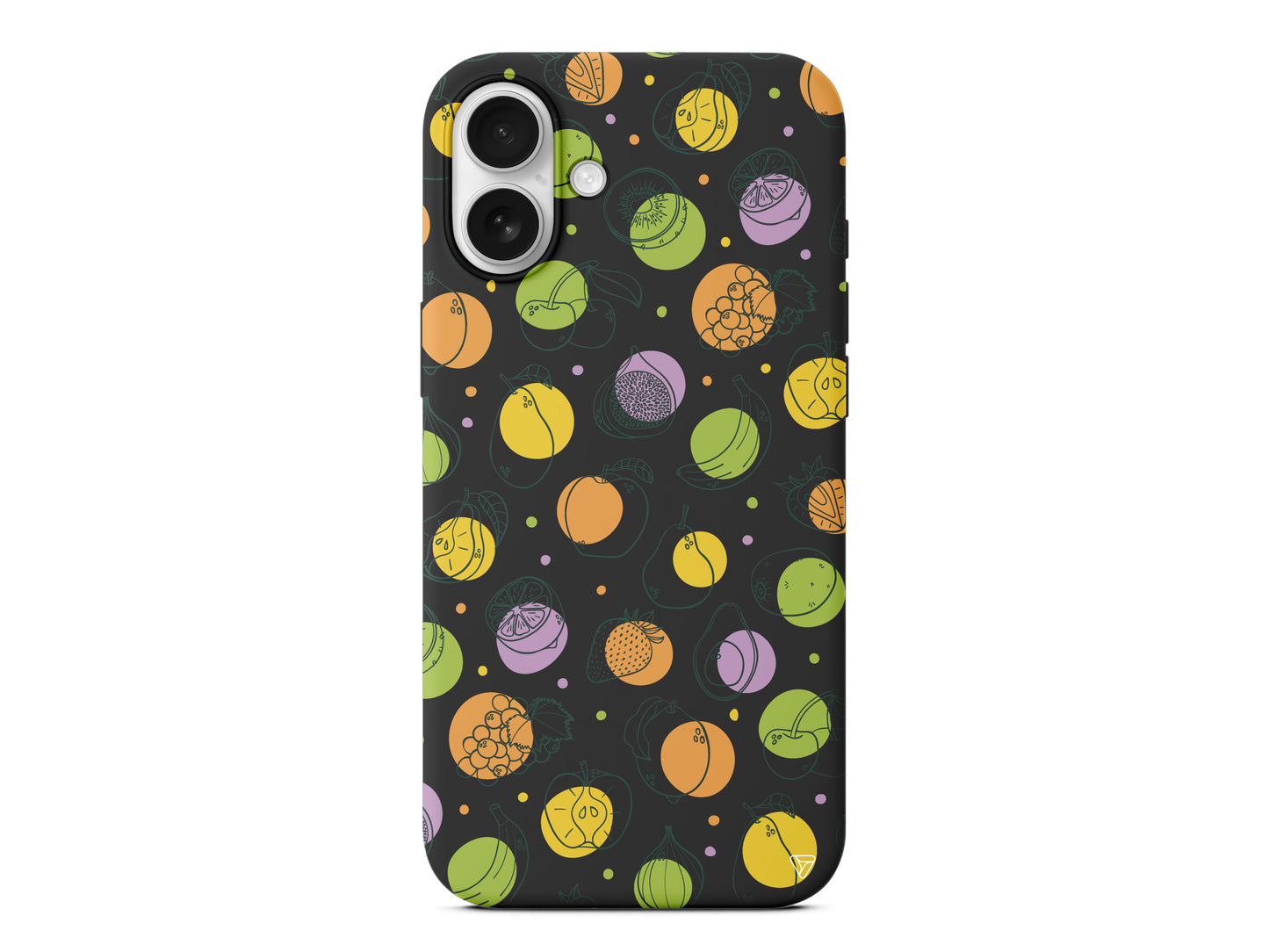 Cizgisel Meyveler Lansman Model İçi Kadife Silikon Telefon Kılıfı