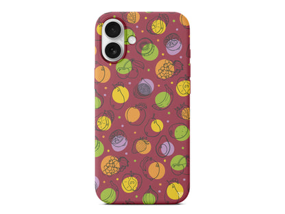 Cizgisel Meyveler Lansman Model İçi Kadife Silikon Telefon Kılıfı – Plus Serisine Özel