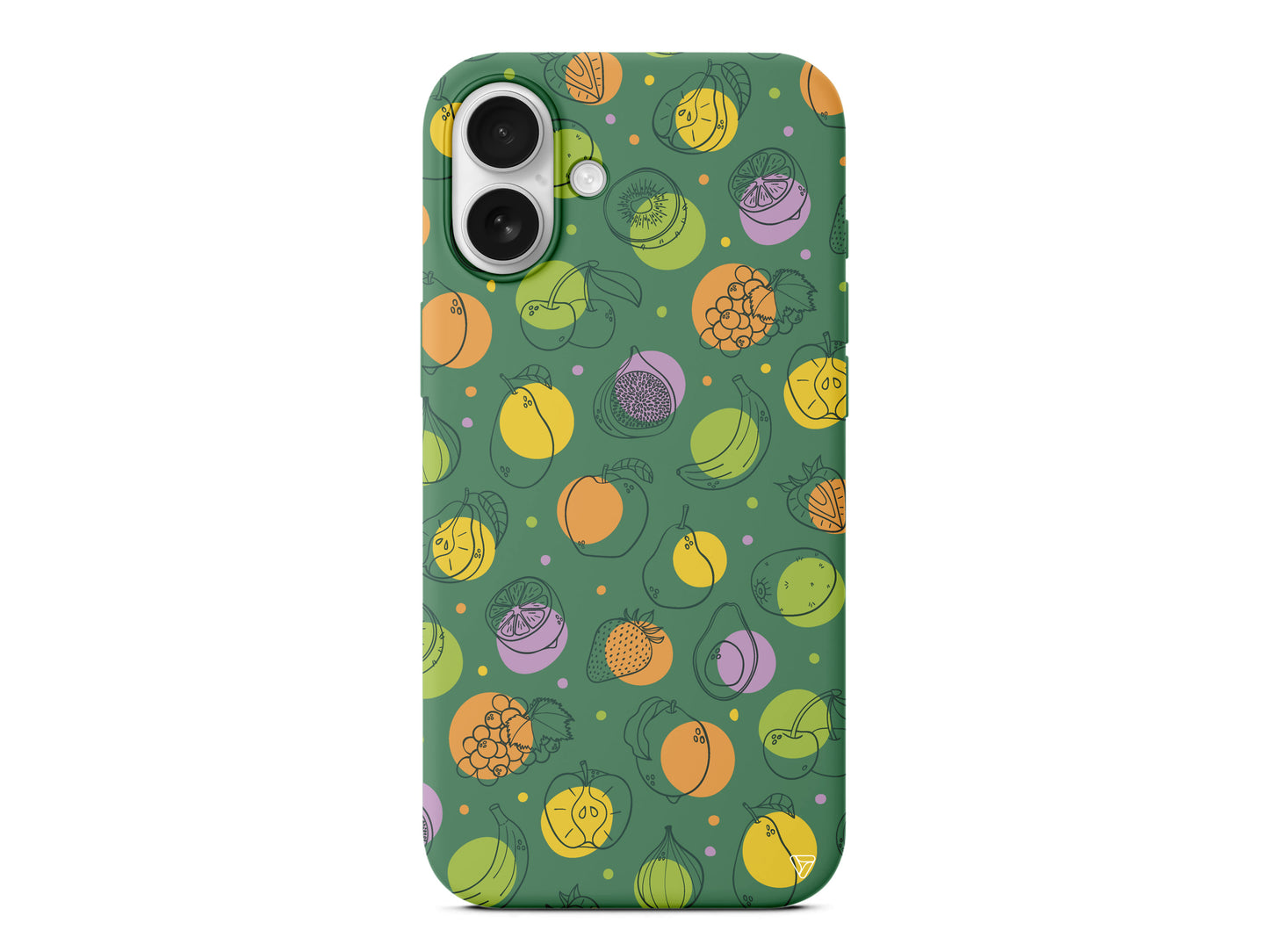 Cizgisel Meyveler Lansman Model İçi Kadife Silikon Telefon Kılıfı