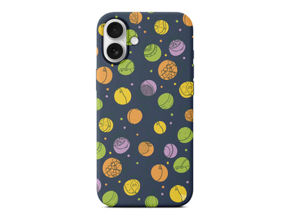 Cizgisel Meyveler Lansman Model İçi Kadife Silikon Telefon Kılıfı