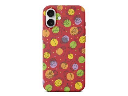 Cizgisel Meyveler Lansman Model İçi Kadife Silikon Telefon Kılıfı – Plus Serisine Özel