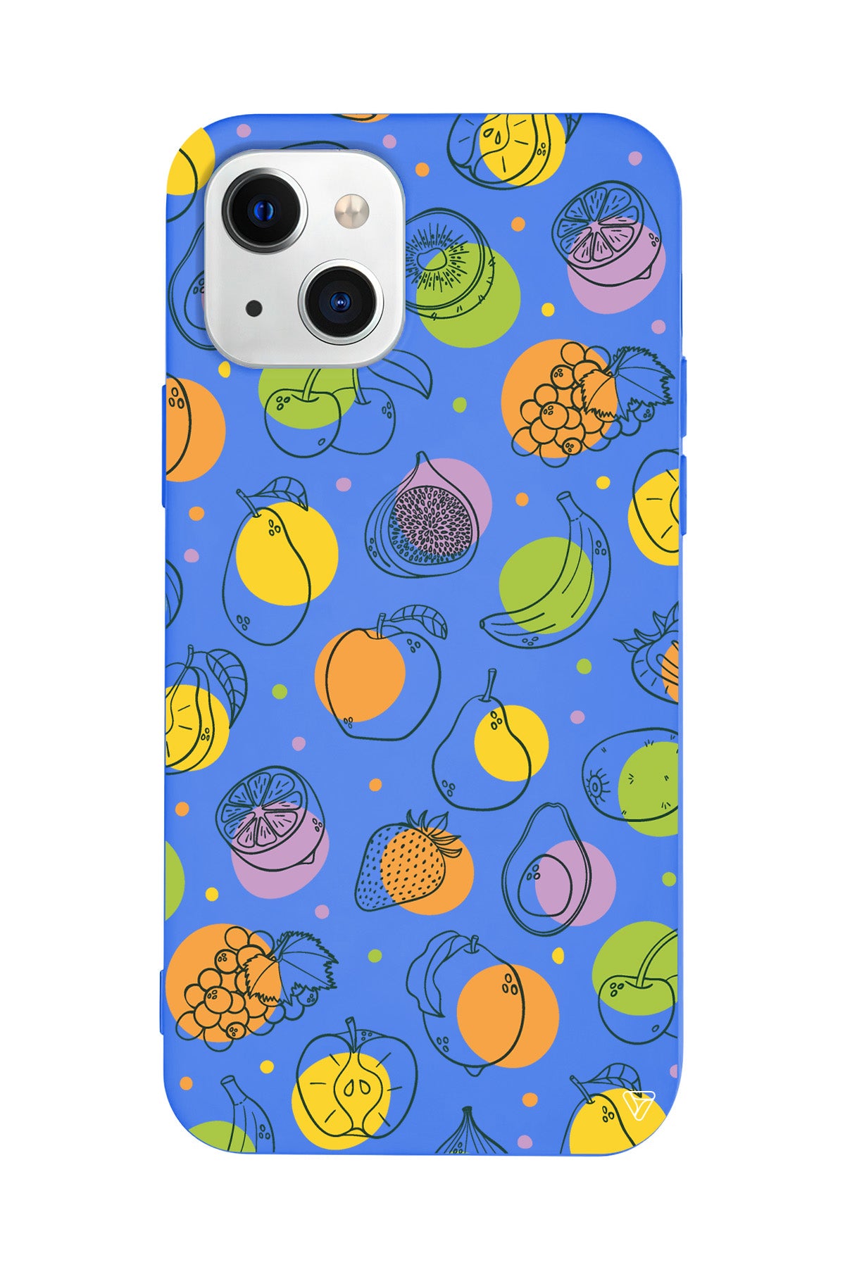 Cizgisel Meyveler Lansman Model İçi Kadife Silikon Telefon Kılıfı – Plus Serisine Özel