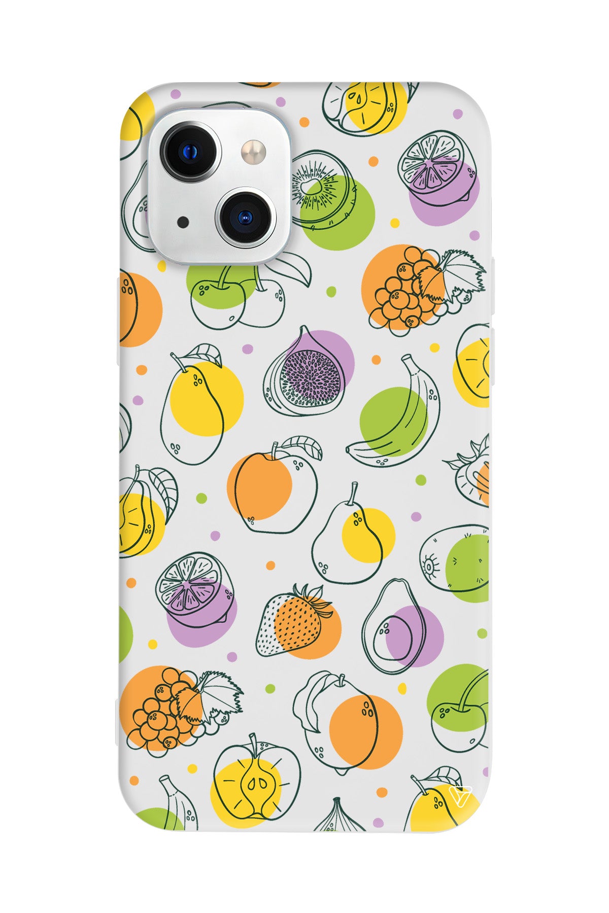 Cizgisel Meyveler Lansman Model İçi Kadife Silikon Telefon Kılıfı – Plus Serisine Özel