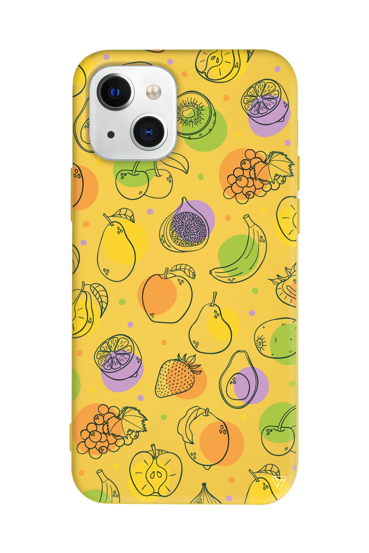 Cizgisel Meyveler Lansman Model İçi Kadife Silikon Telefon Kılıfı – Plus Serisine Özel
