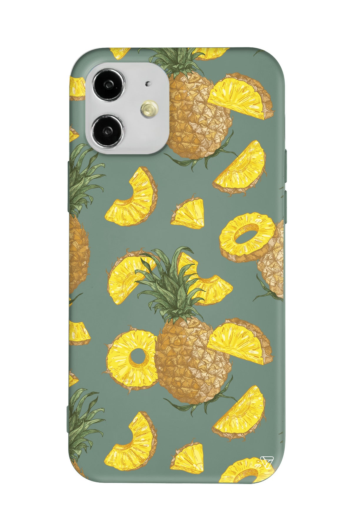 Ananas Dilimleri Lansman Model İçi Kadife Silikon Telefon Kılıfı