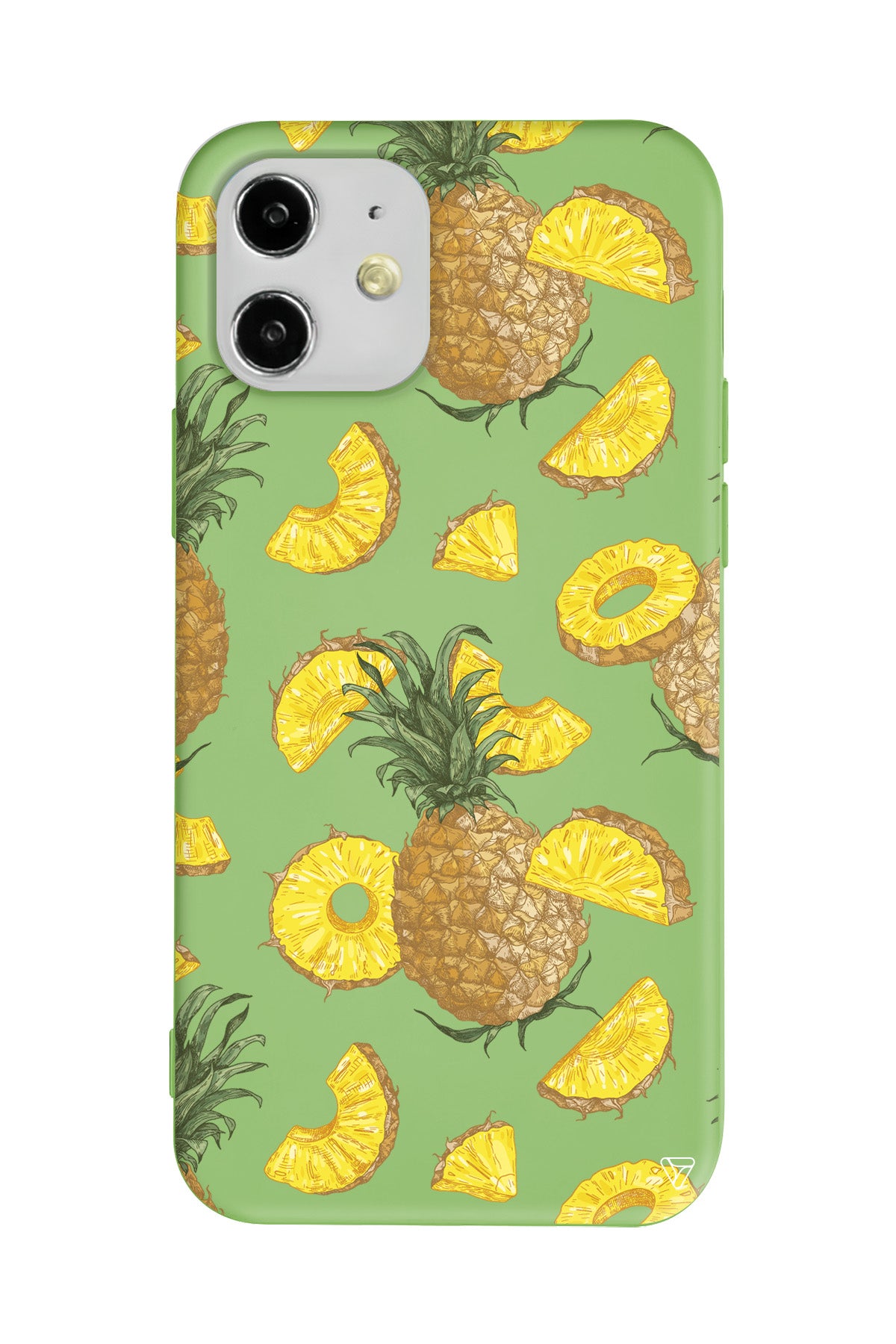 Ananas Dilimleri Lansman Model İçi Kadife Silikon Telefon Kılıfı