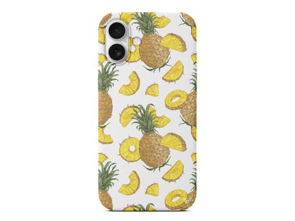 Ananas Dilimleri Lansman Model İçi Kadife Silikon Telefon Kılıfı