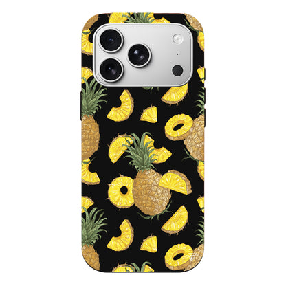 Ananas Dilimleri Lansman Model İçi Kadife Silikon Telefon Kılıfı