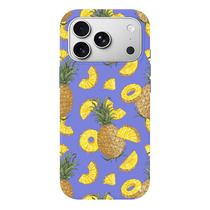 Ananas Dilimleri Lansman Model İçi Kadife Silikon Telefon Kılıfı