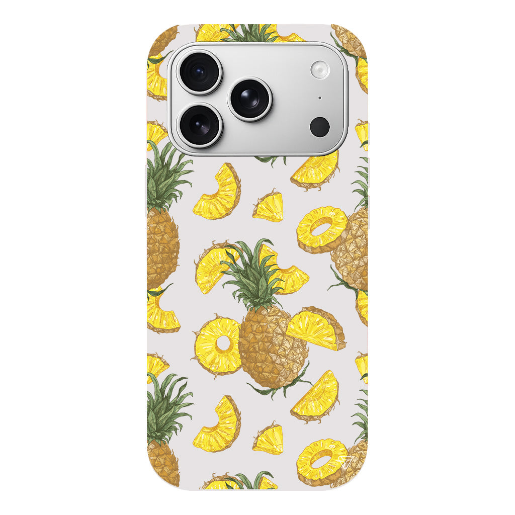 Ananas Dilimleri Lansman Model İçi Kadife Silikon Telefon Kılıfı