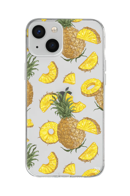 Ananas Dilimleri Lansman Model İçi Kadife Silikon Telefon Kılıfı – Plus Serisine Özel