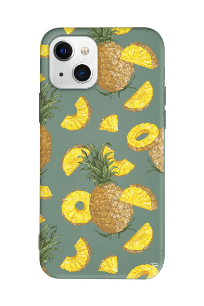 Ananas Dilimleri Lansman Model İçi Kadife Silikon Telefon Kılıfı – Plus Serisine Özel