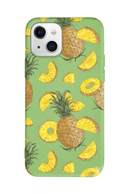 Ananas Dilimleri Lansman Model İçi Kadife Silikon Telefon Kılıfı – Plus Serisine Özel