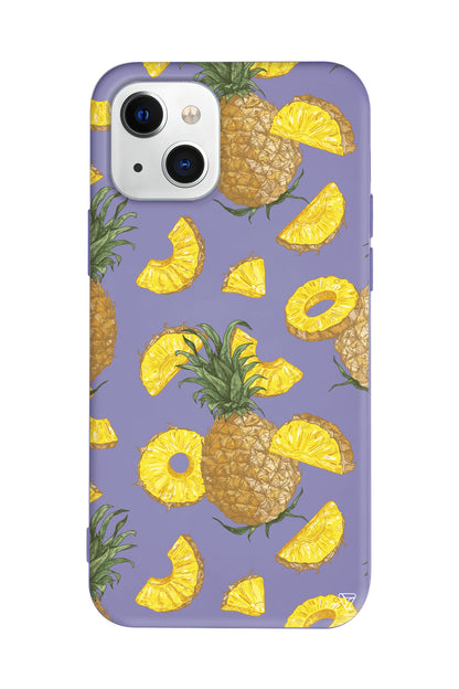 Ananas Dilimleri Lansman Model İçi Kadife Silikon Telefon Kılıfı – Plus Serisine Özel