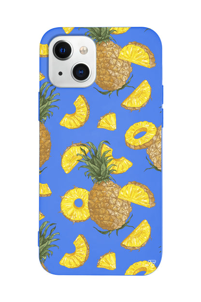 Ananas Dilimleri Lansman Model İçi Kadife Silikon Telefon Kılıfı