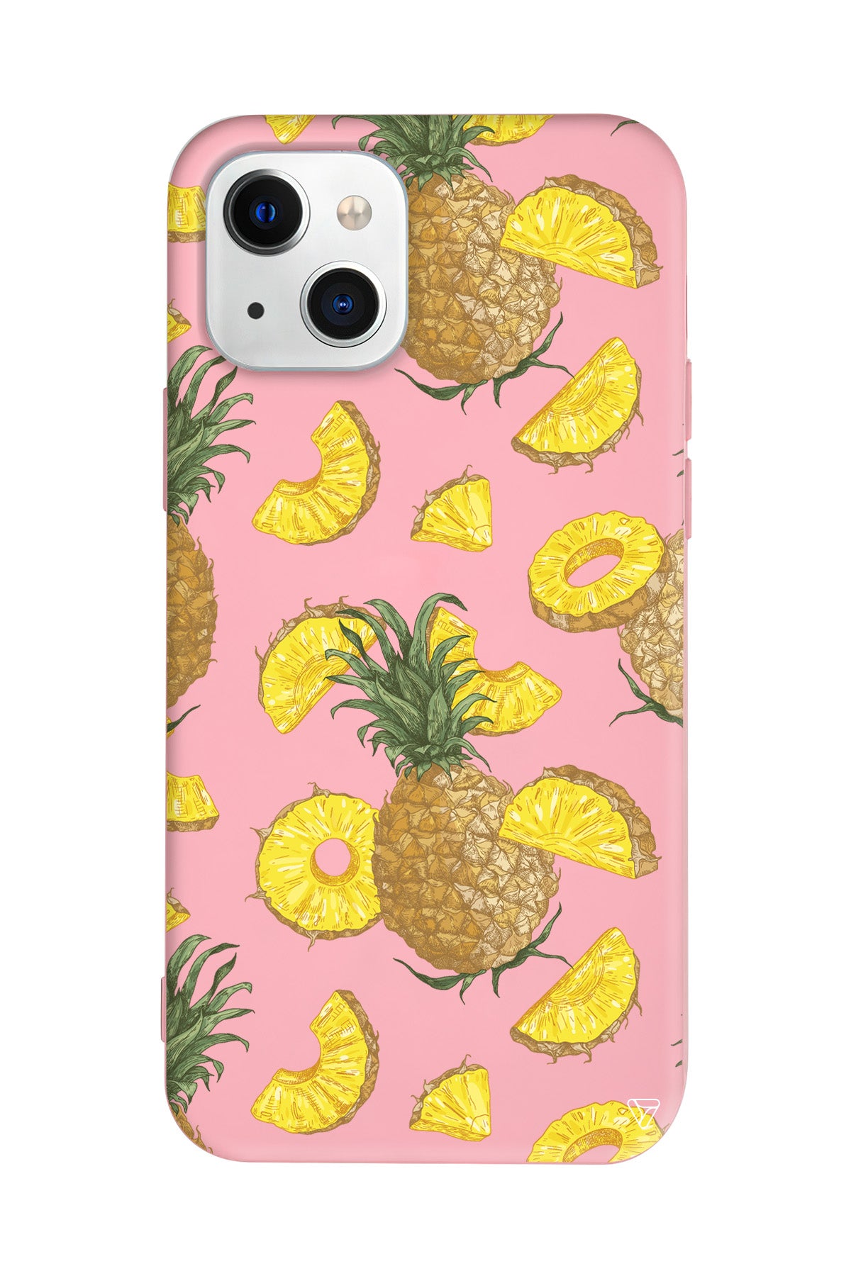 Ananas Dilimleri Lansman Model İçi Kadife Silikon Telefon Kılıfı