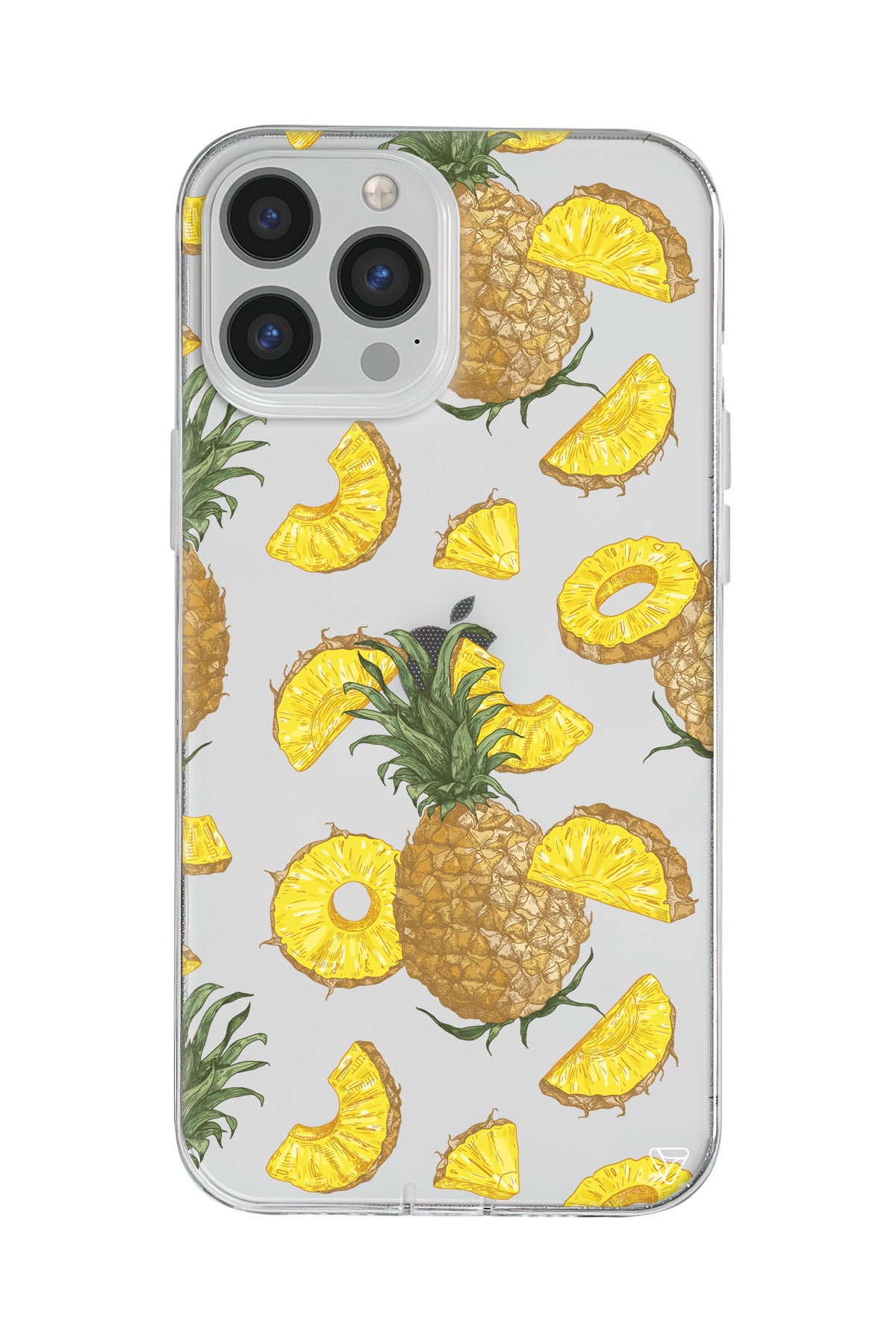 Ananas Dilimleri Lansman Model İçi Kadife Silikon Telefon Kılıfı