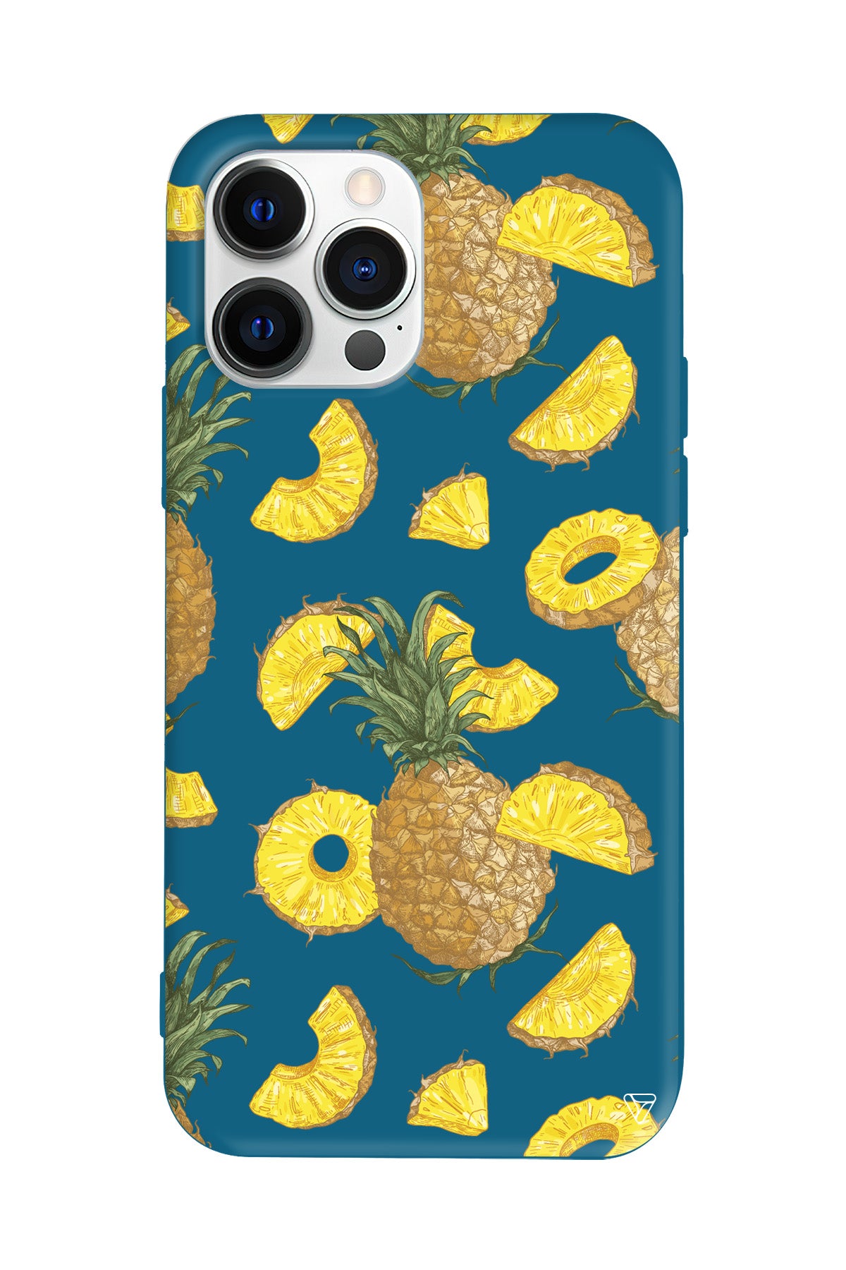 Ananas Dilimleri Lansman Model İçi Kadife Silikon Telefon Kılıfı