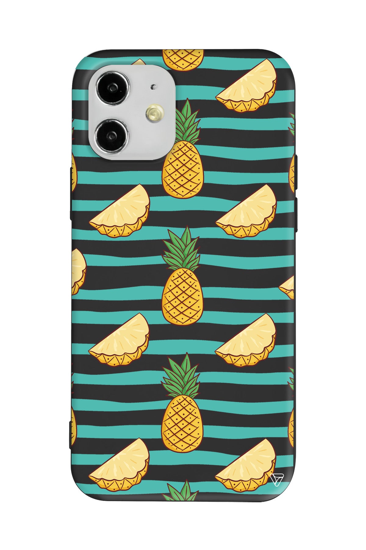 Seritli Ananas Lansman Model İçi Kadife Silikon Telefon Kılıfı