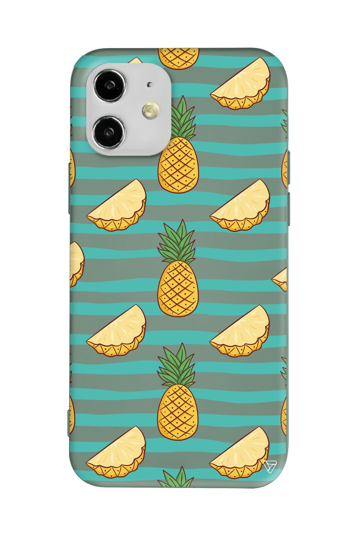 Seritli Ananas Lansman Model İçi Kadife Silikon Telefon Kılıfı